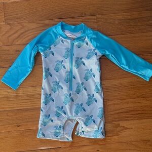 Caden lane turtles one piece swim suit 6-12 month